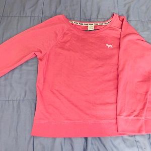 Victoria’s Secret pink crew neck sweatshirt.